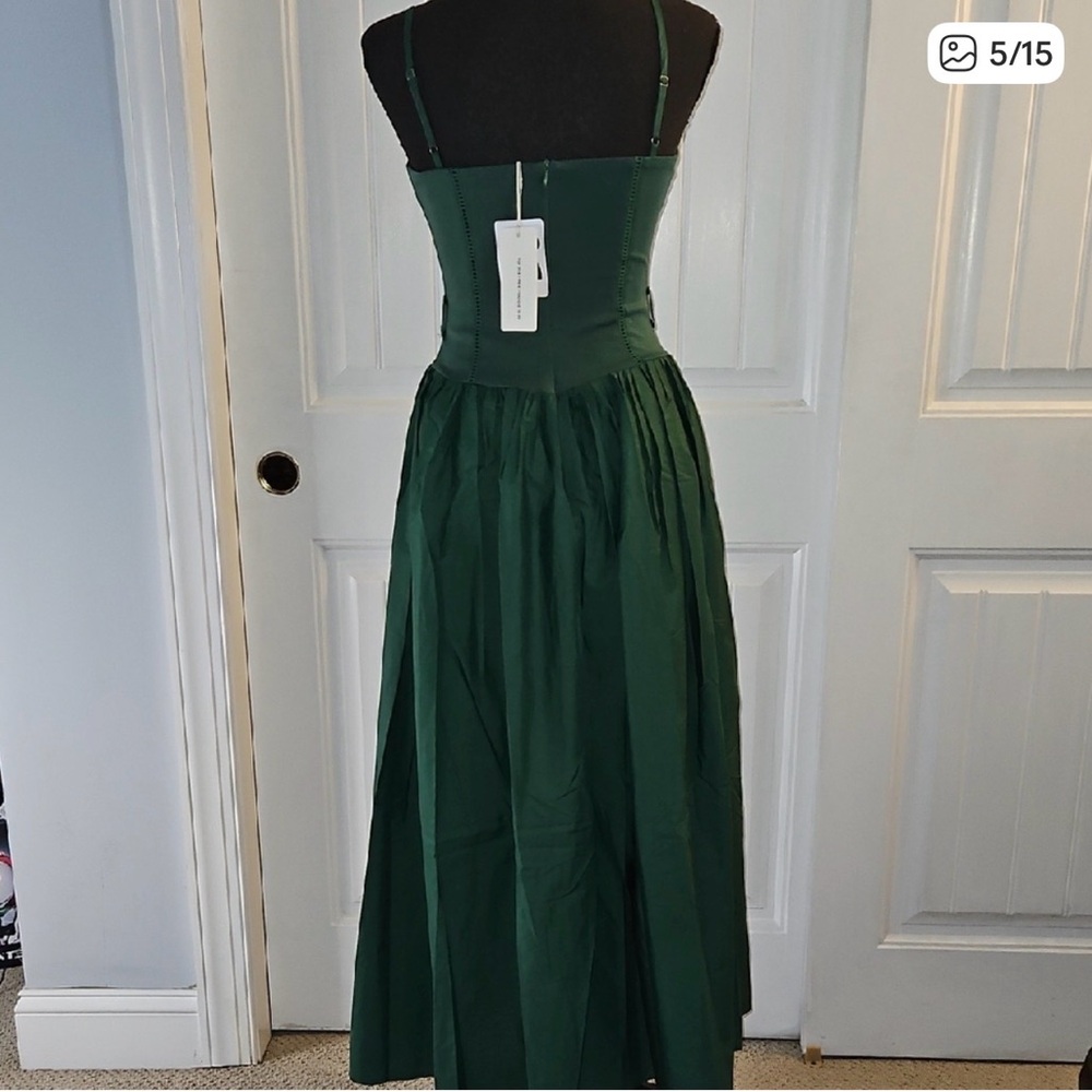 NWT Commense Serendipity Emerald Green Dress With Adjustable Straps - Picture 2 of 8